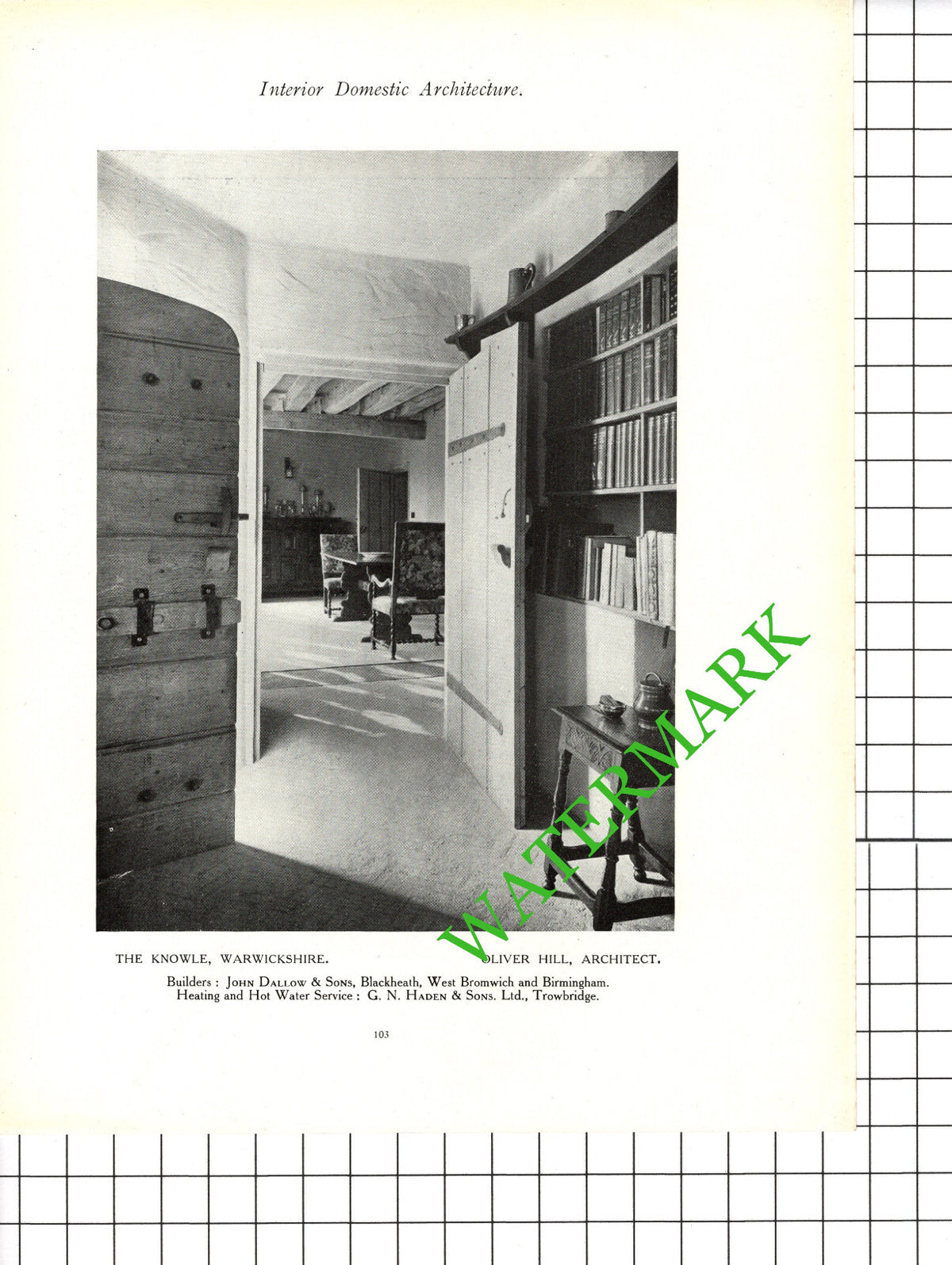 The Knowle Warwickshire Oliver Hill Architect -  c.1920s Book Prints