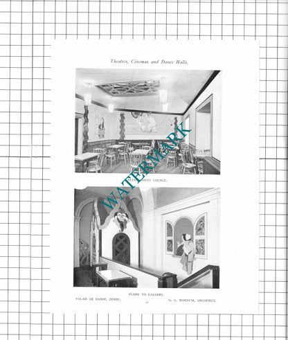 Palais De Danse Derby Corn Exchange Wornum Architect  - 1923 Book Prints