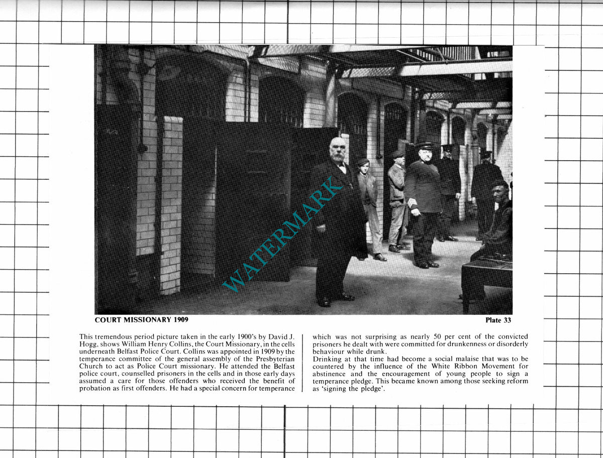 William Henry Collins Belfast Police Court -1980s Clipping / Print