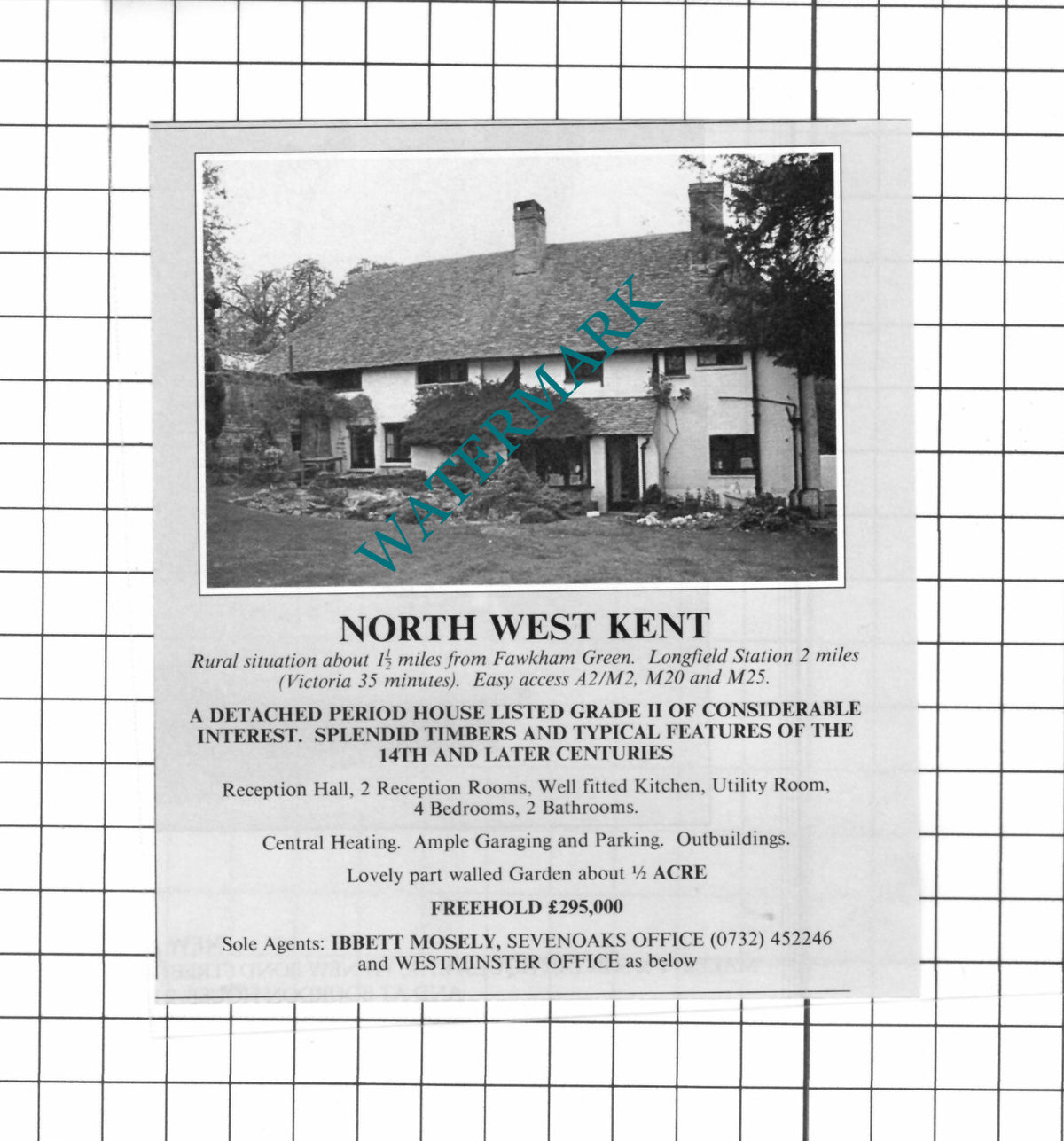 Fawkham Green Kent House Sale Advert -   1991 Clipping