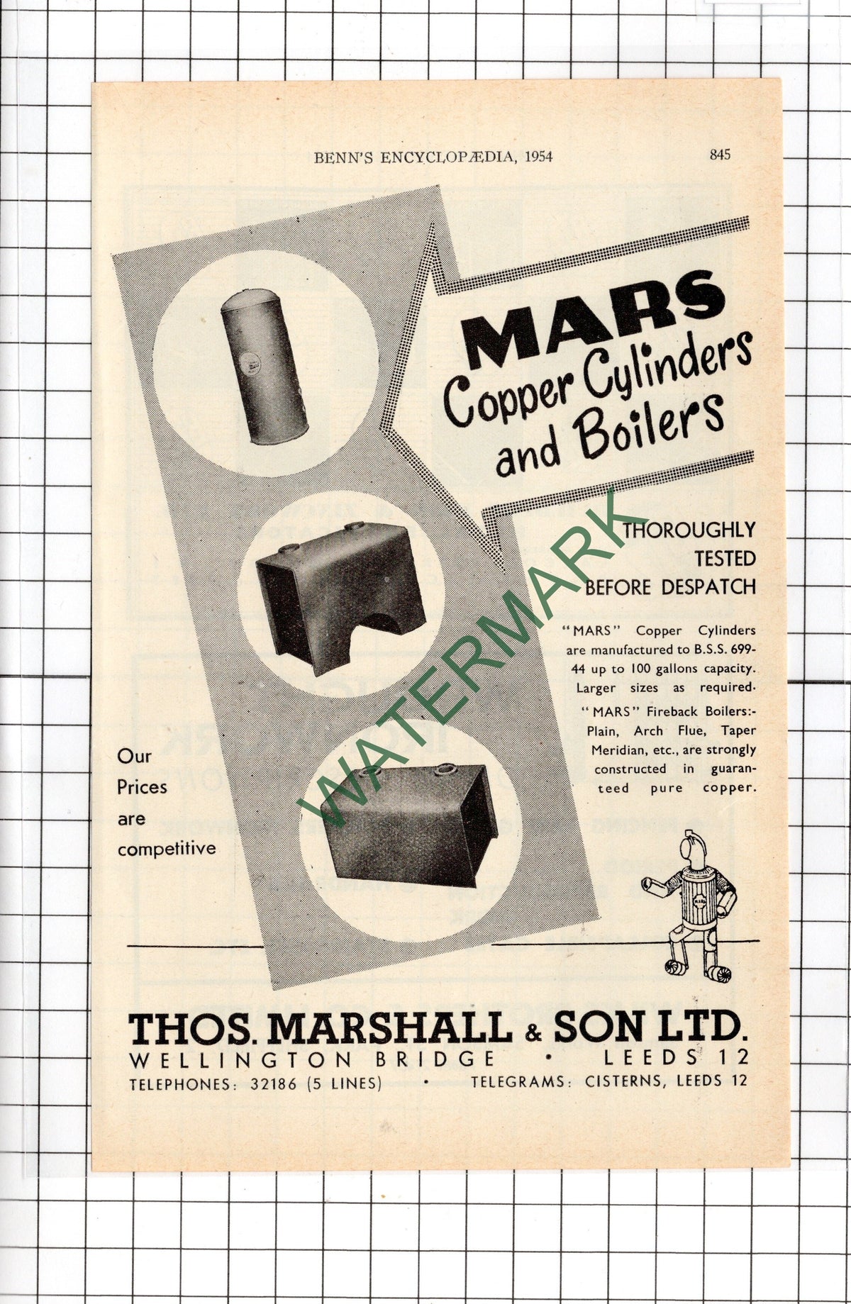 Thos Marshall & Son Leeds Thomas Marshall / Wilks Brothers Sheffield 1954 Advert