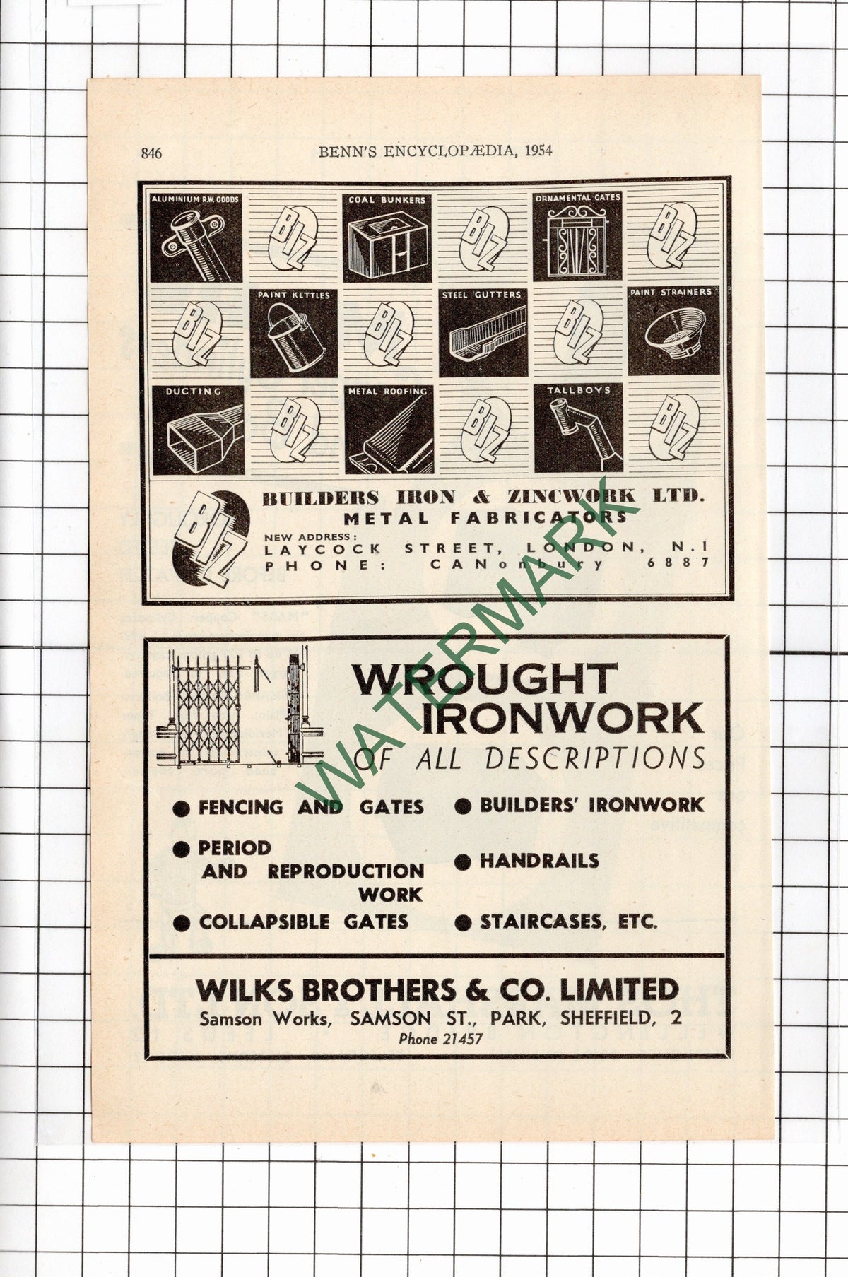 Thos Marshall & Son Leeds Thomas Marshall / Wilks Brothers Sheffield 1954 Advert